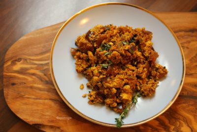Tofu scramble in a bowl