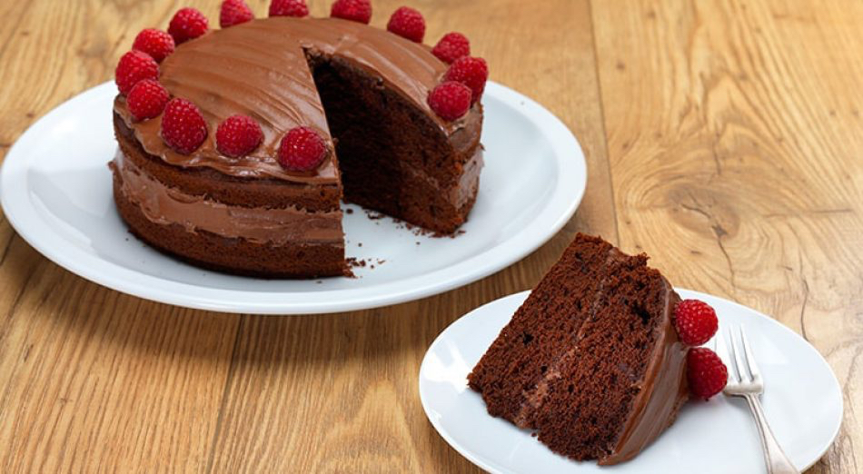 Vegan chocolate birthday cake