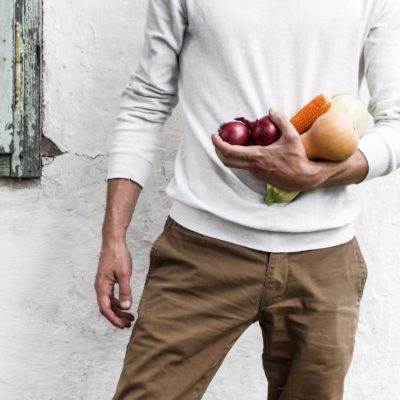 Man carrying veg