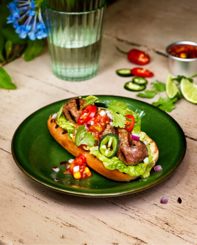 Spicytarian hot dog