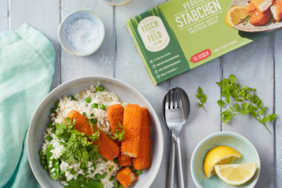Fishfingers with Risotto