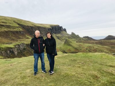 Maria with husband Dez, who joined her on her vegan adventure
