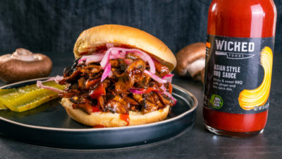 Asian Style BBQ Mushroom Sandwiches