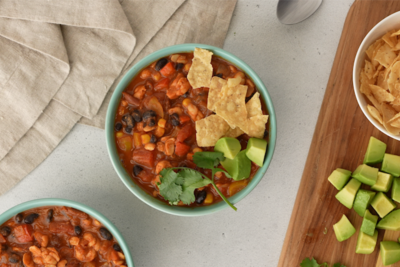 Bowl of Lightlife tempeh chili