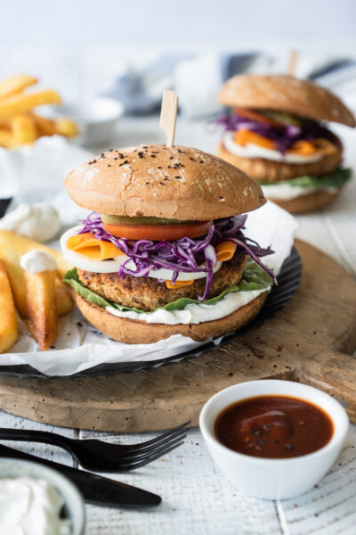Veganer BBQ-Burger